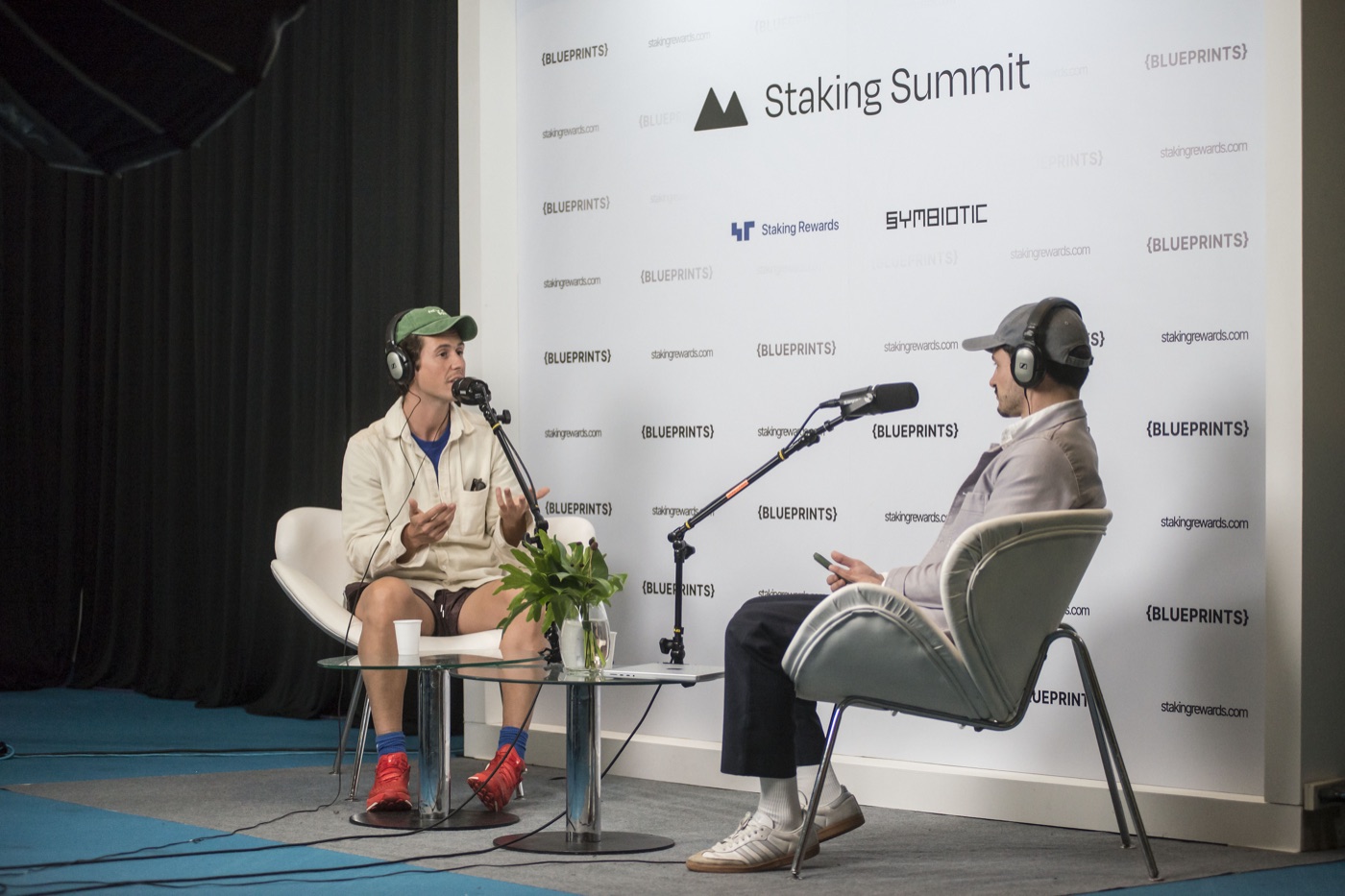 Edgar Roth recording an episode of the Symbiotic Blueprints podcast